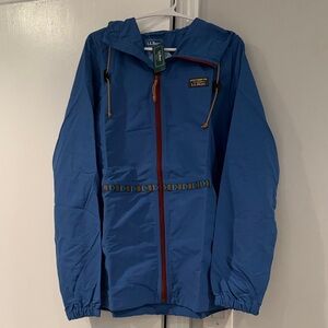 L.L. Bean Blue Windbreaker with Red Zipper